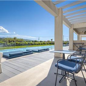 5 bedroom luxury seaside villa with indoor & outdoor pool, near Acharavi, sleeps 10